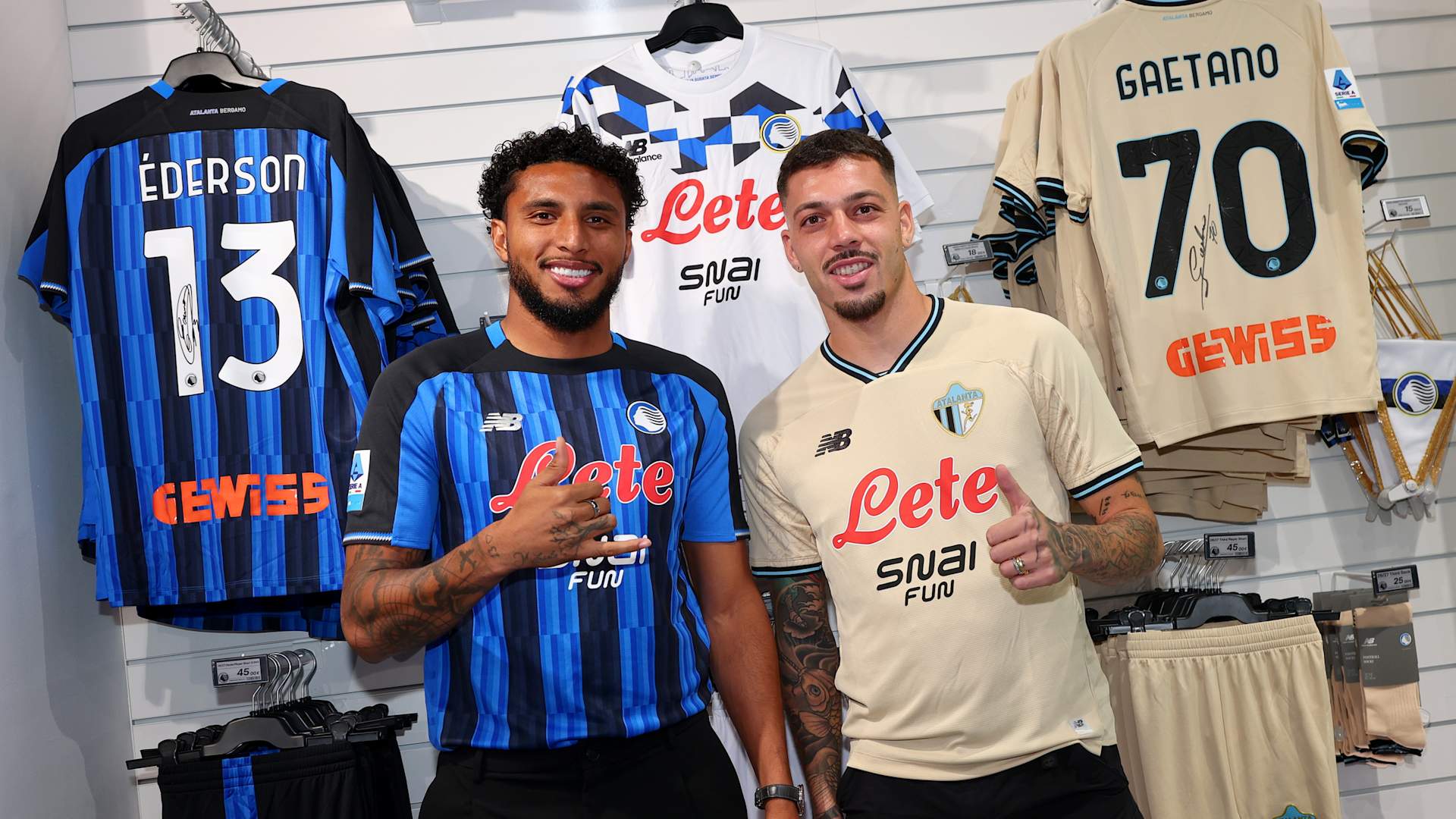 Gaetano and Éderson, a party evening at the Atalanta Store!