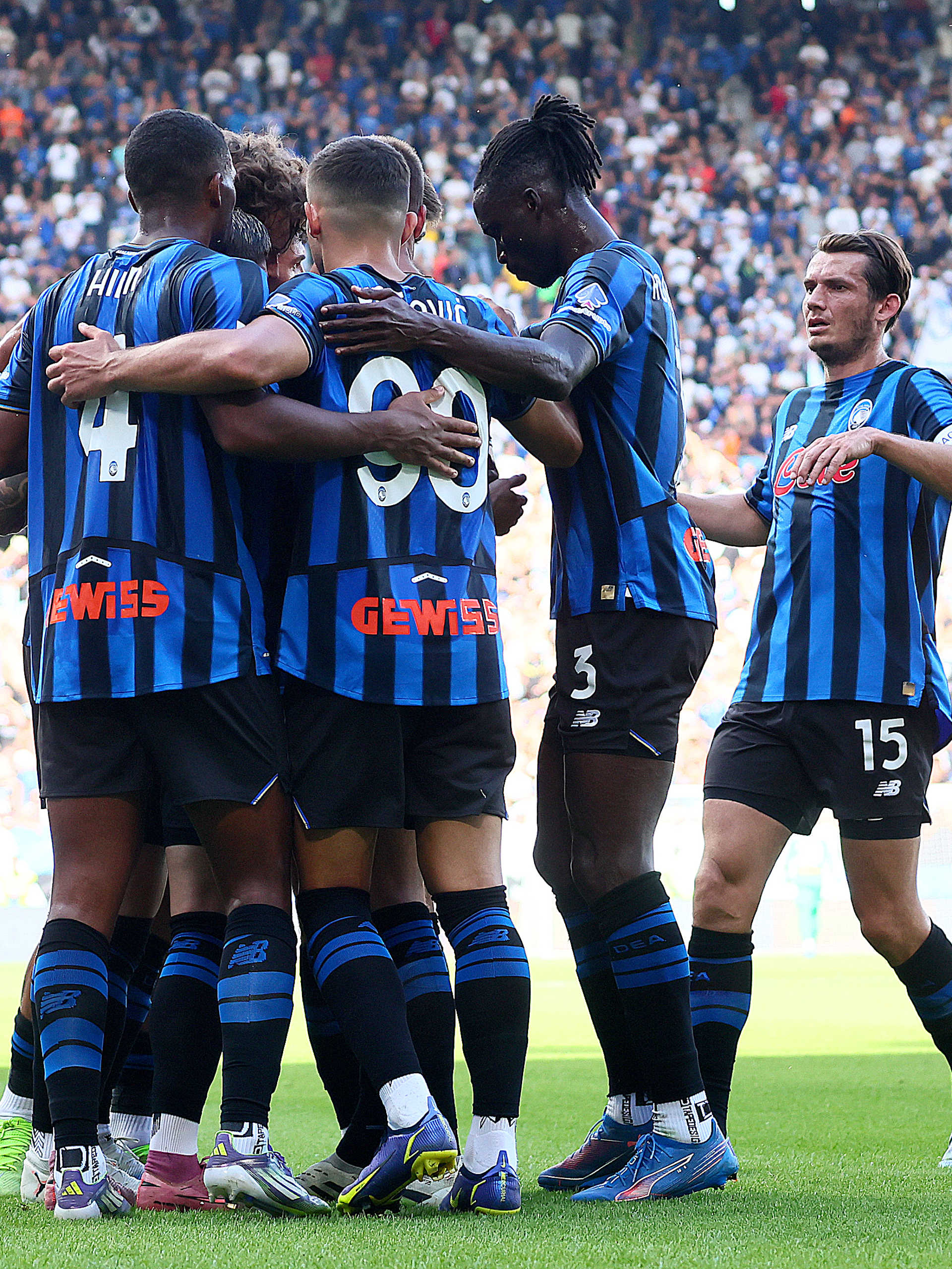 image: Serie A Enilive 2025-26 giornata 3 Atalanta-Lecce - dopogol  scalvini giorgio